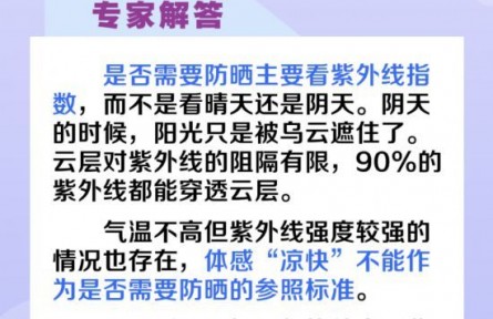 正确防晒延缓皮肤衰老 这6个防晒误区你需要知道