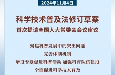 我国拟修法全面促进科学技术普及